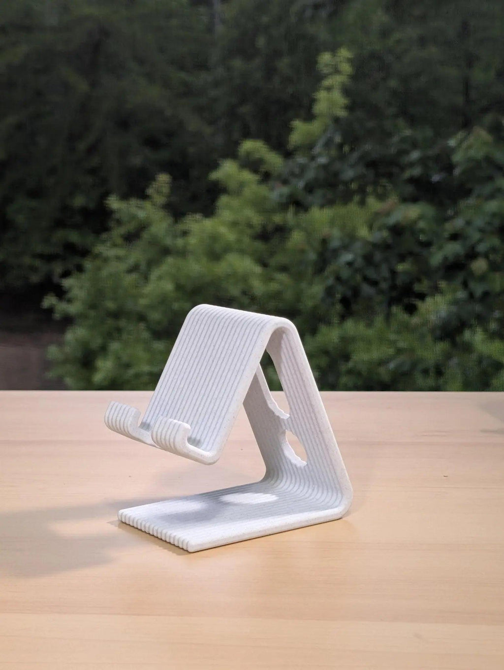 3D Printed Ribbed Phone Stand, Organic Phone Holder, Organized Desk, Office Decor - Sharq Labs3D Printed Ribbed Phone Stand, Organic Phone Holder, Organized Desk, Office DecorSharq Labs
