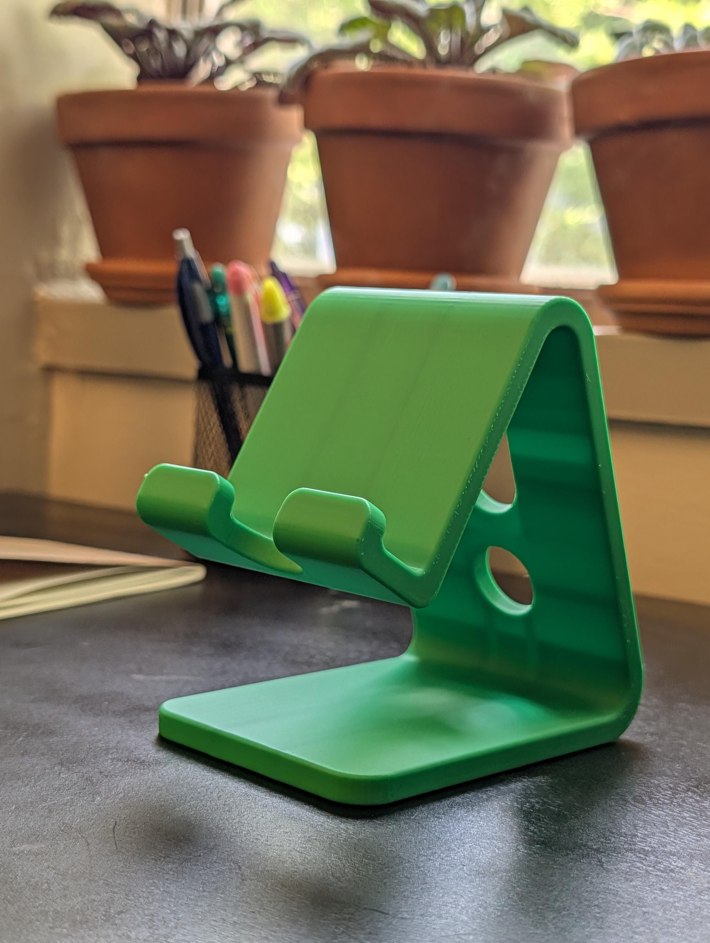 Minimalist Phone Stand, Desk Cable Organizer, Colorful Smartphone holder, Standing Desk Accessory