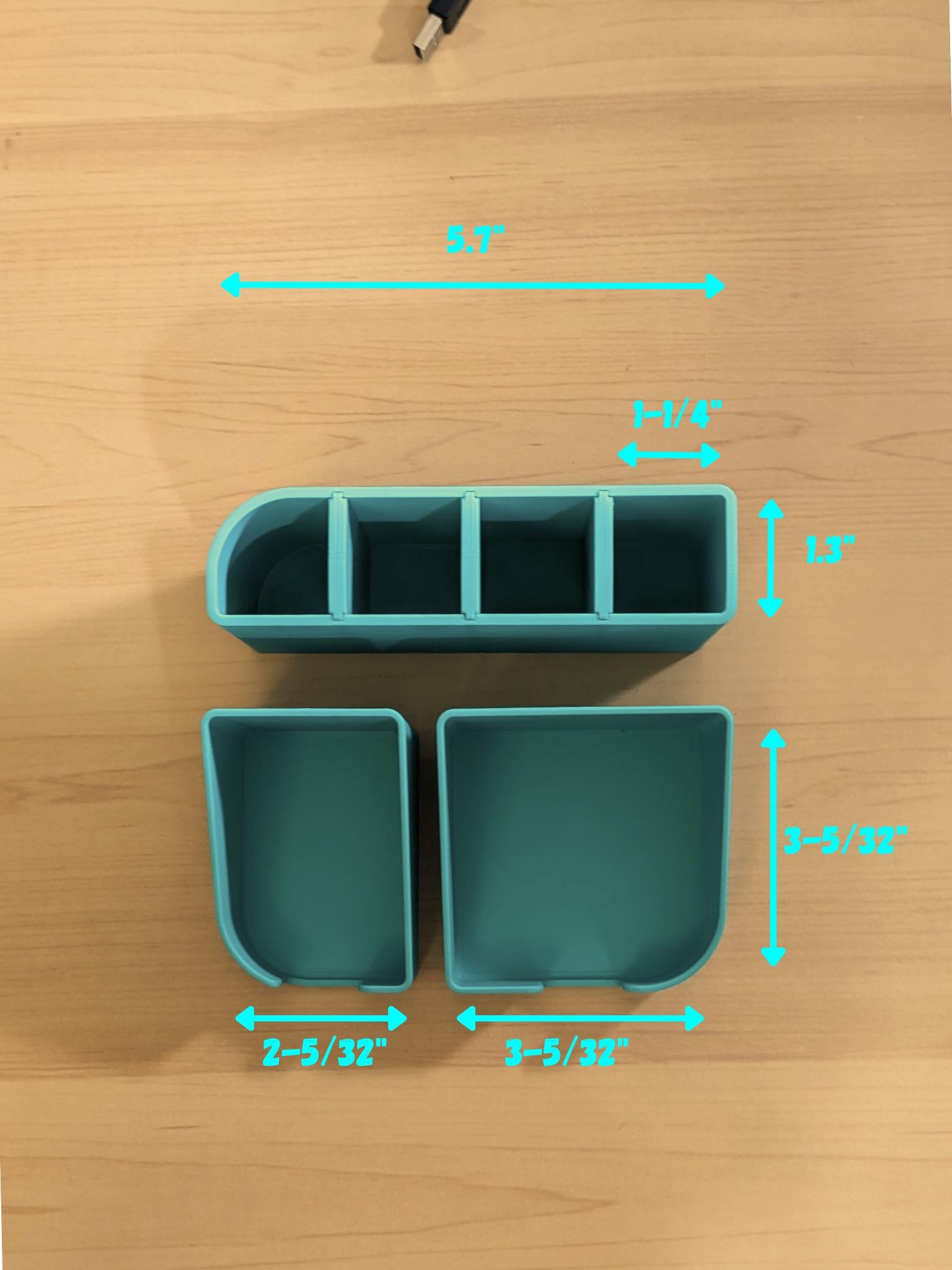 Modular Desk Organizer, Customizable Multi-Slot Pen Holder, Sticky Notes Caddy