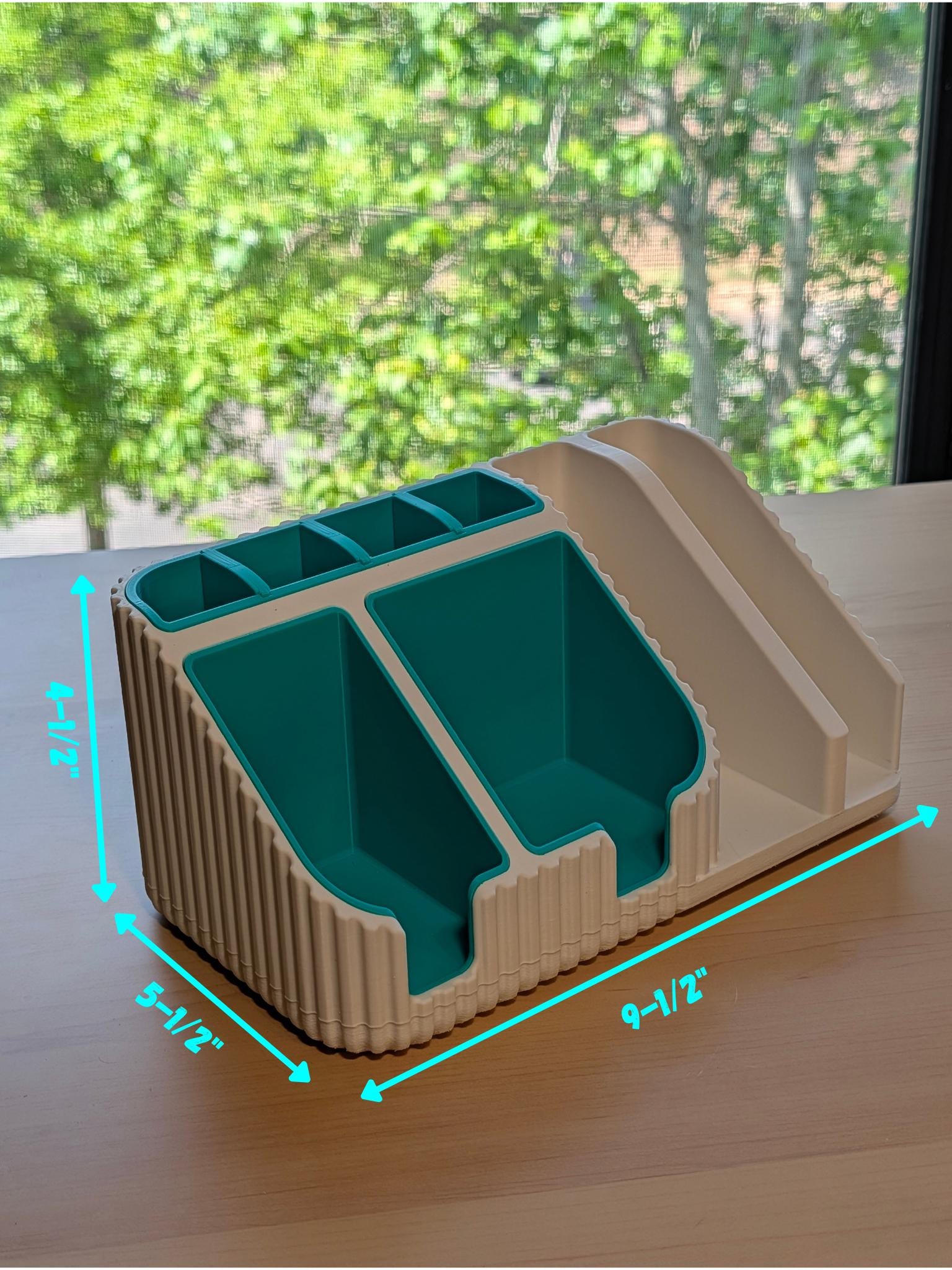 Modular Desk Organizer, Customizable Multi-Slot Pen Holder, Sticky Notes Caddy