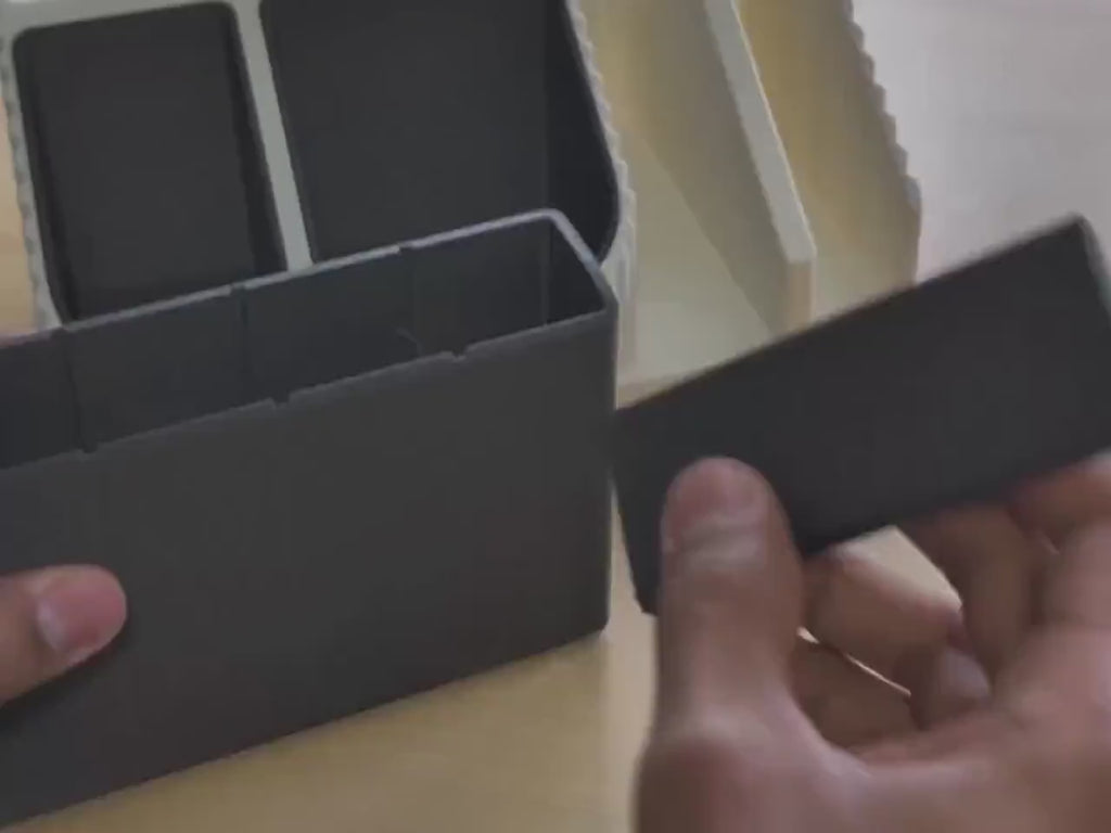 Modular Desk Organizer, Customizable Multi-Slot Pen Holder, Sticky Notes Caddy